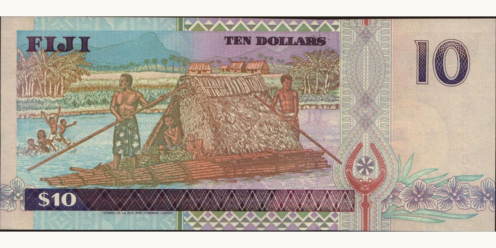 10 dollars Fiji 1996 — Back side