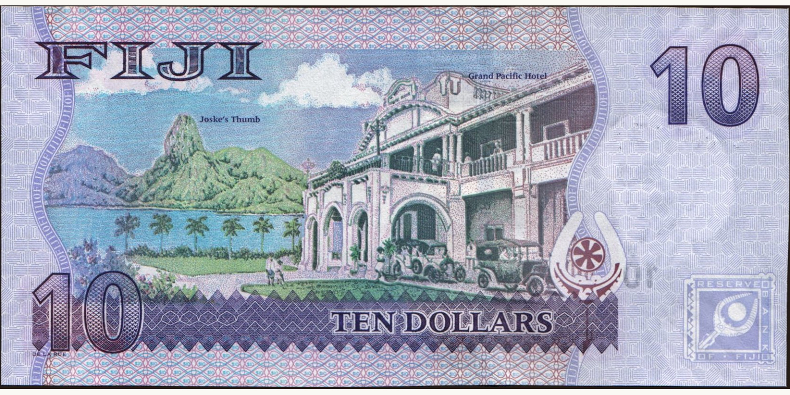 10 dollars Фиджи 2007 — Оборотная сторона