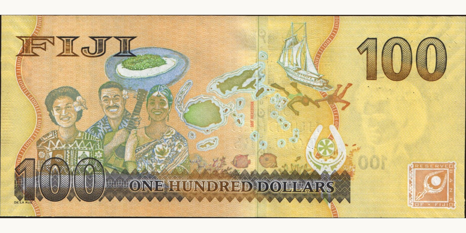 100 dollars Fiji 2013 — Back side