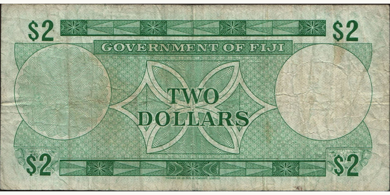 2 dollars Фиджи 1969 — Оборотная сторона