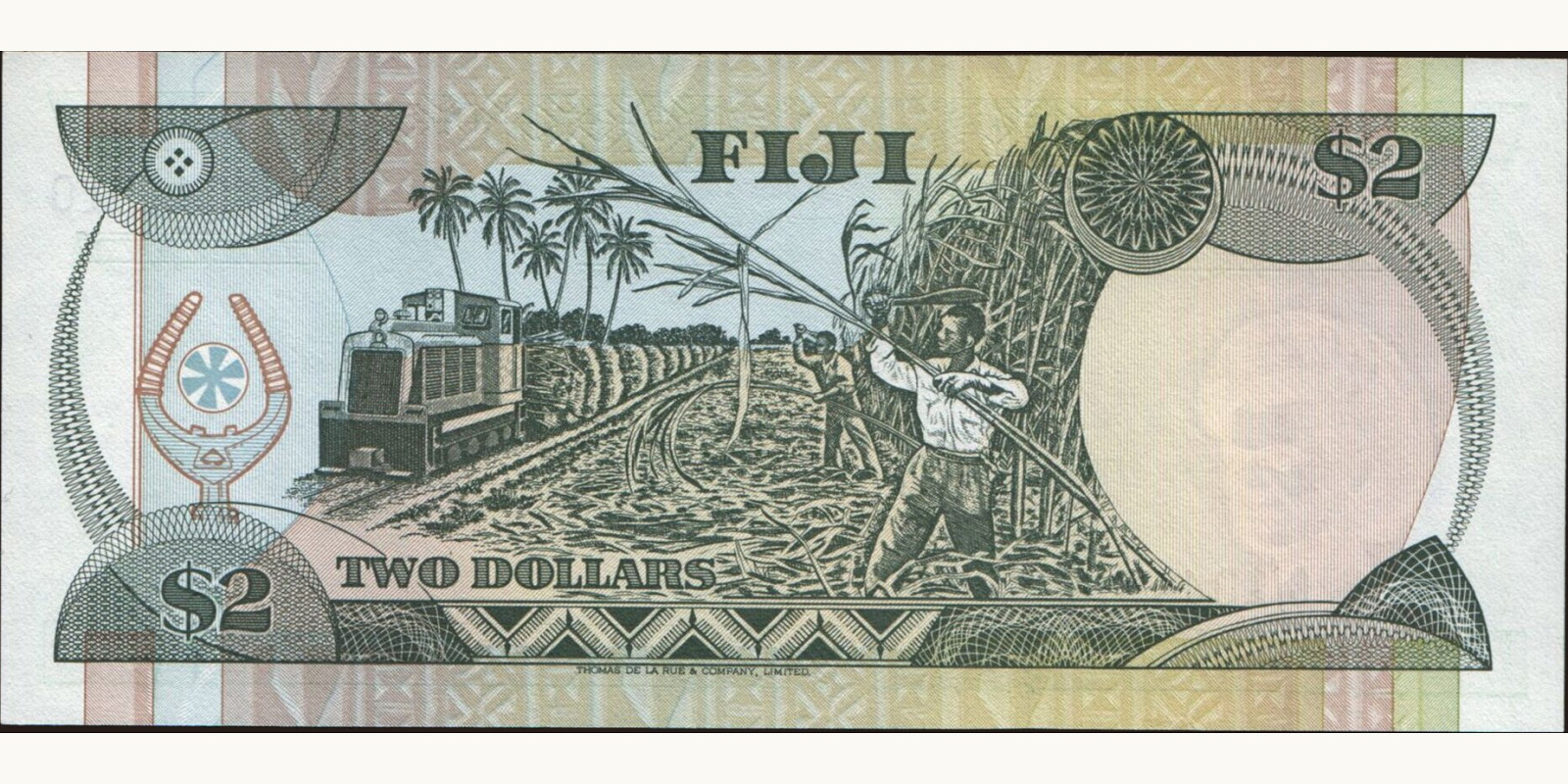 2 dollars Fiji 1980 — Back side