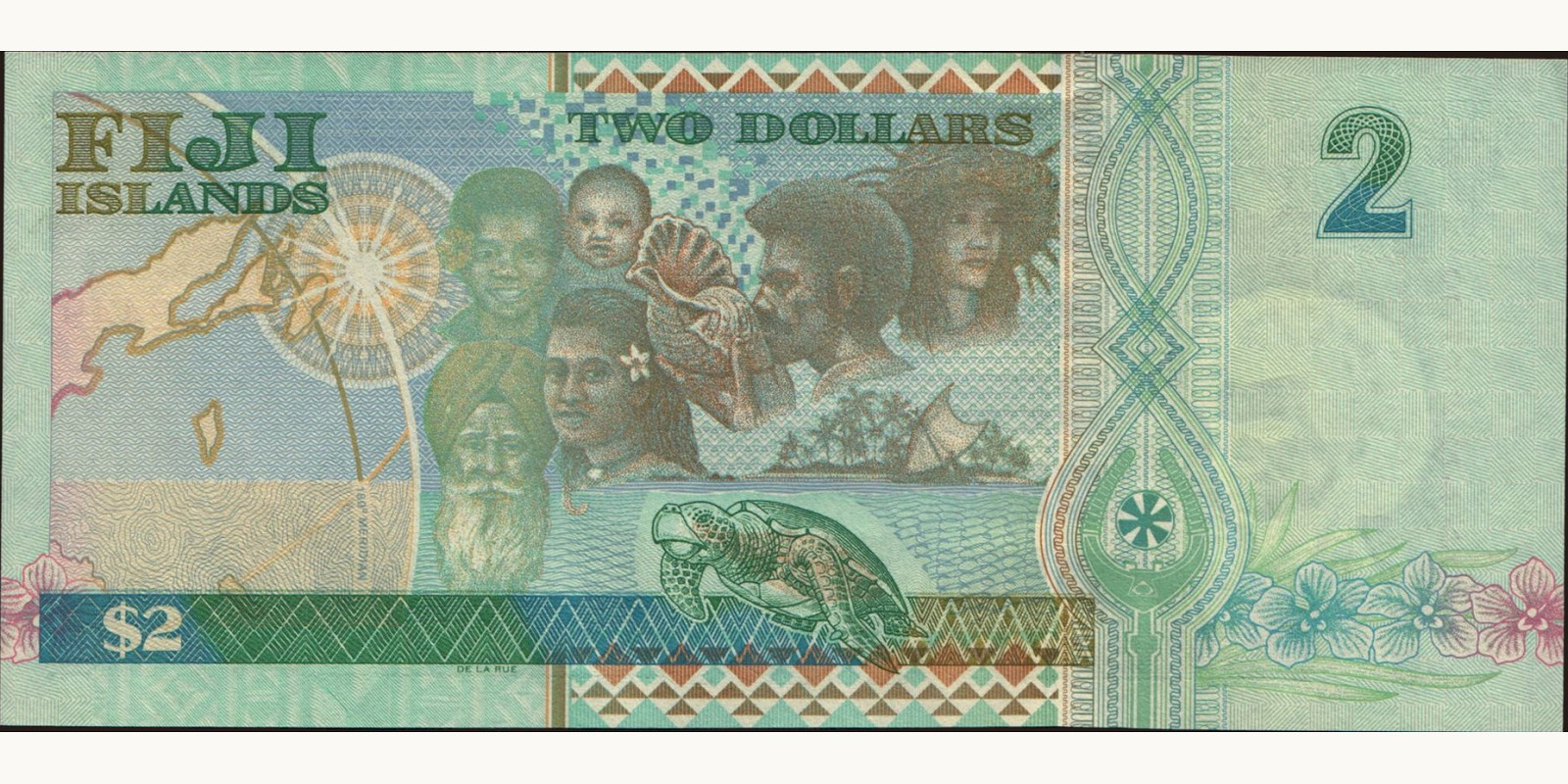 2 dollars Fiji 2000 — Back side