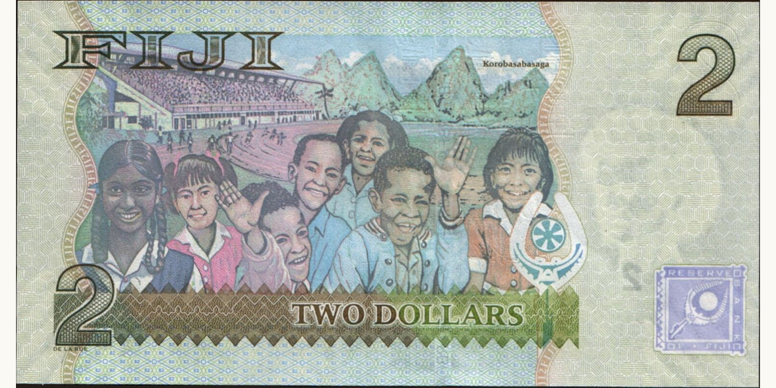 2 dollars Фиджи 2007 — Оборотная сторона