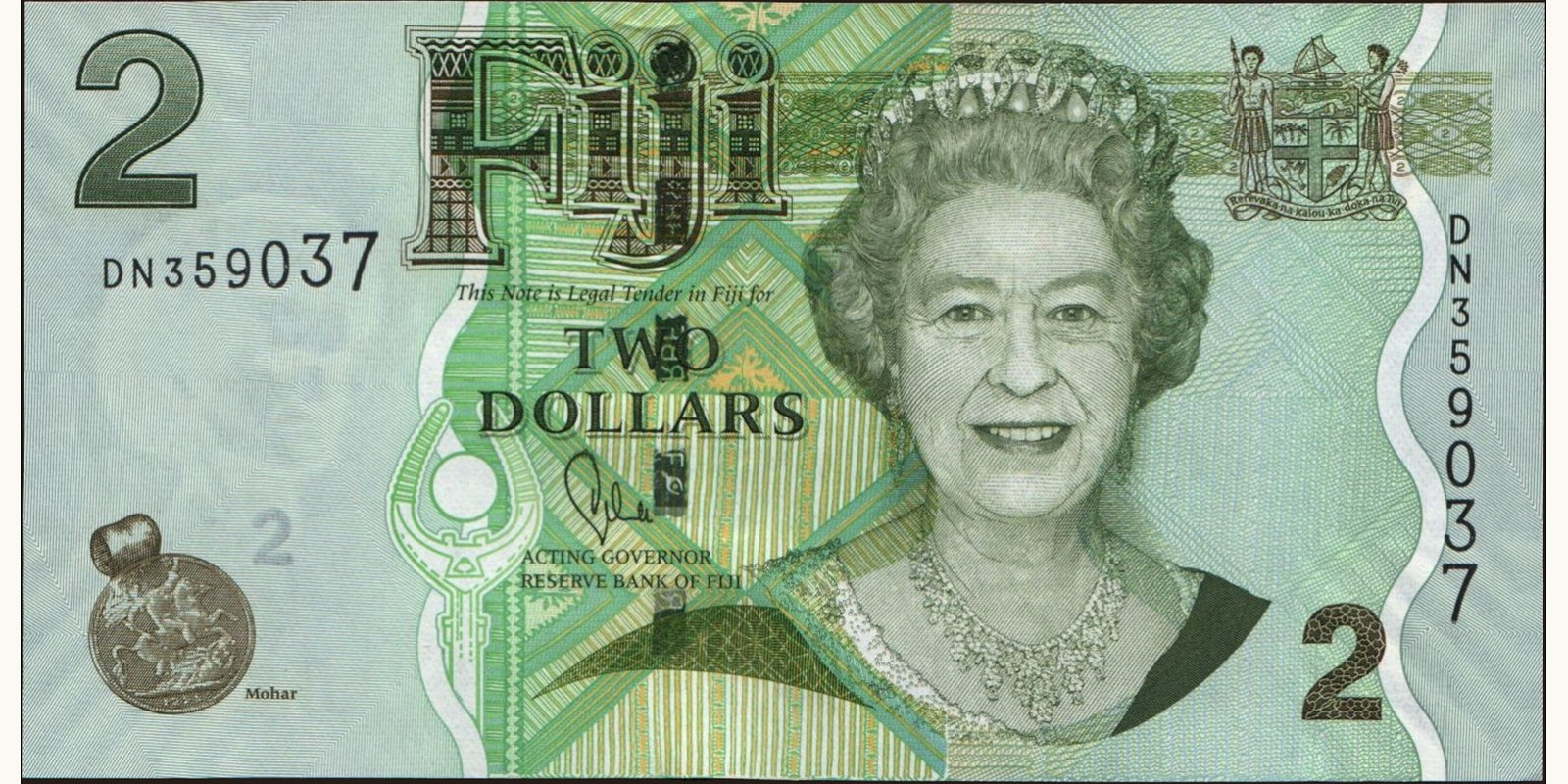 2 dollars Fiji 2012 — Front side