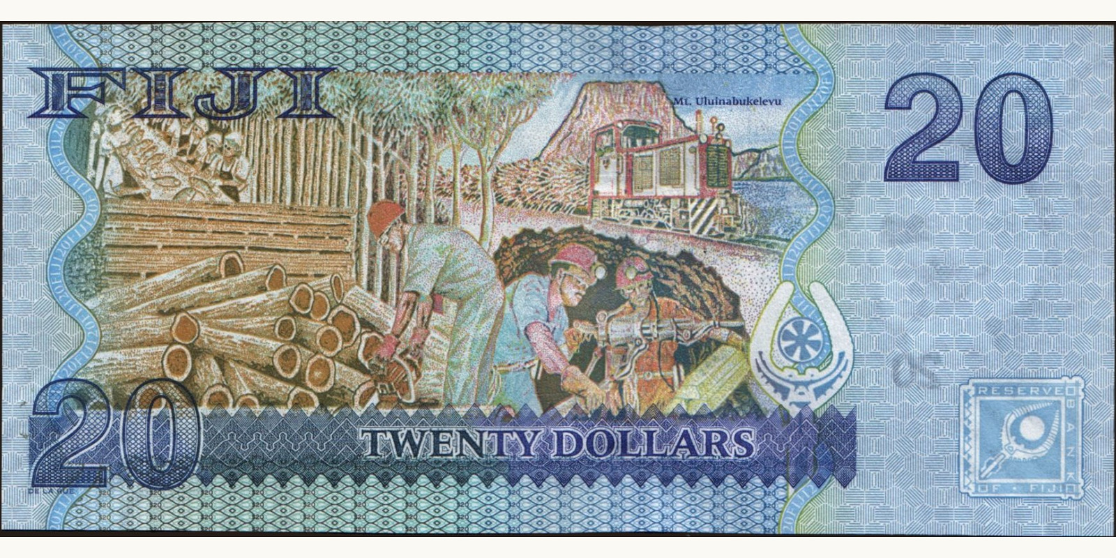 20 dollars Фиджи 2007 — Оборотная сторона