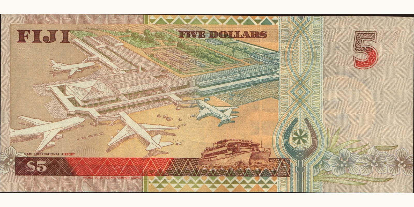 5 dollars Fiji 2002 — Back side