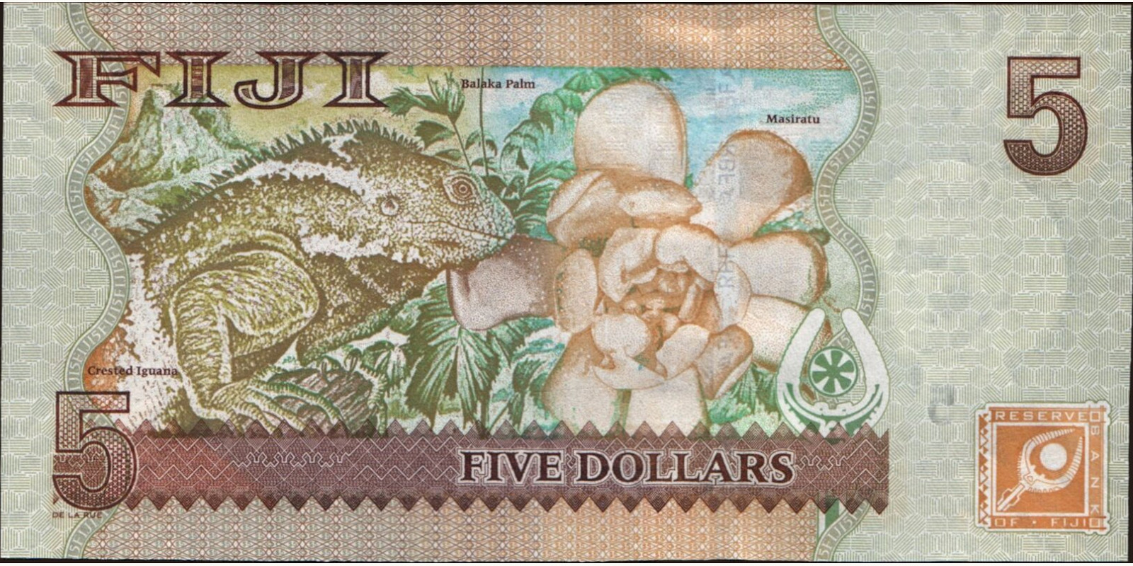 5 dollars Фиджи 2007 — Оборотная сторона