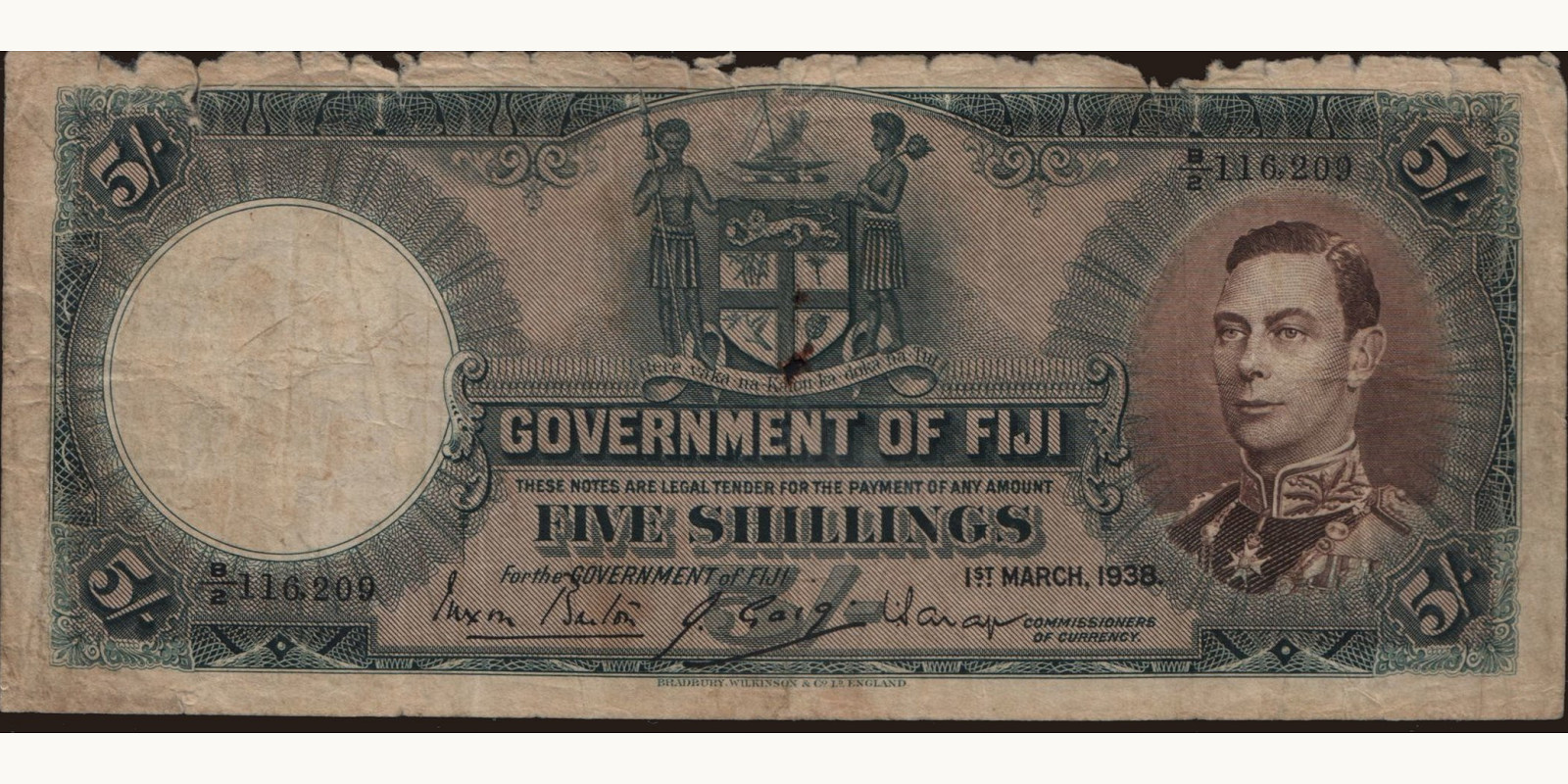5 shilling 1938