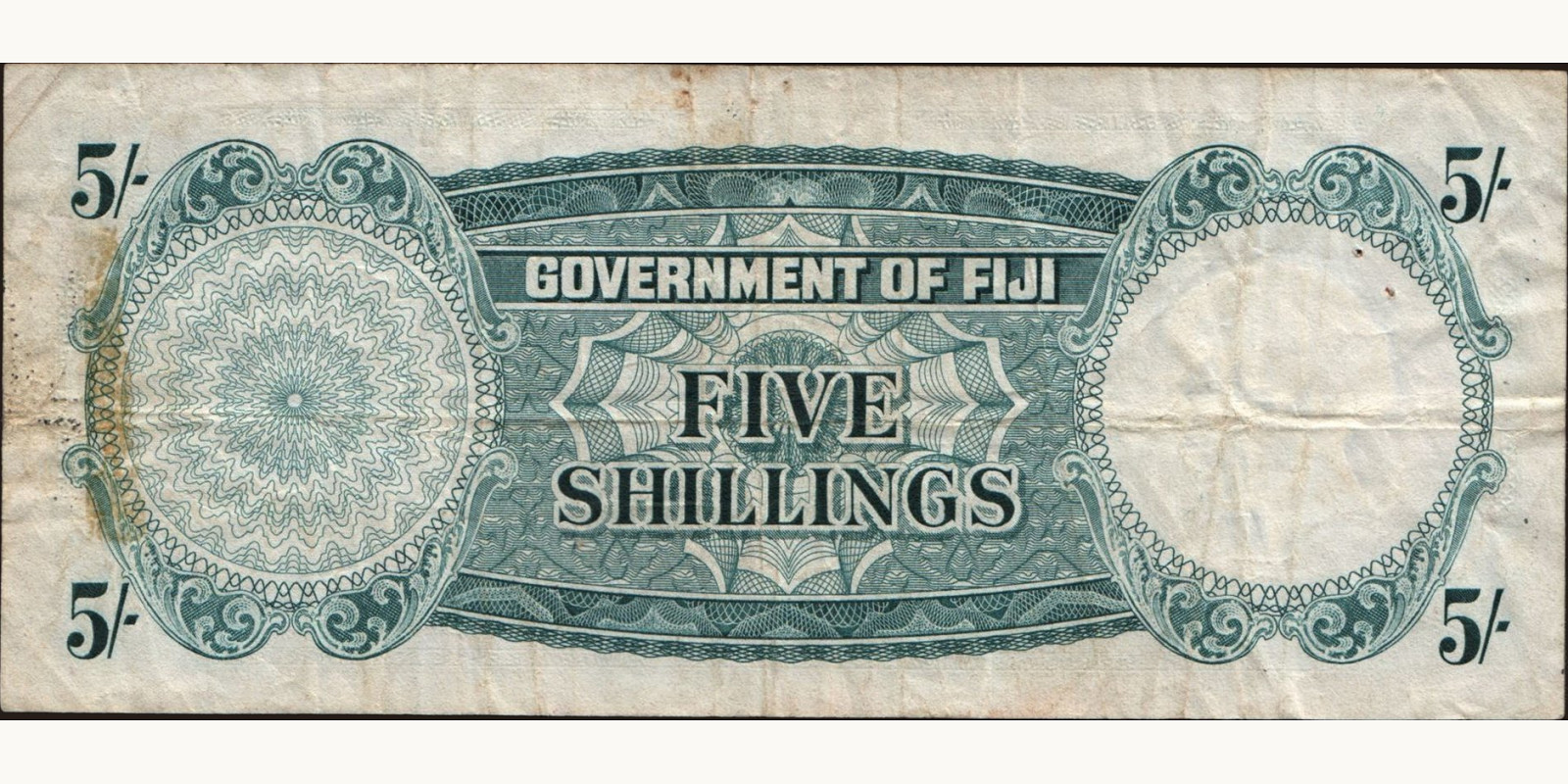5 shilling Fiji 1957 — Back side