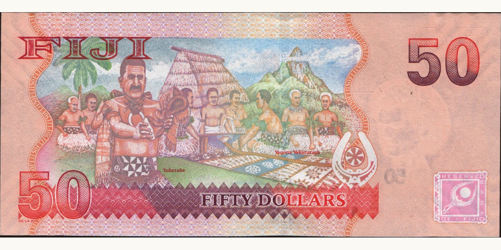 50 dollars Фиджи 2007 — Оборотная сторона