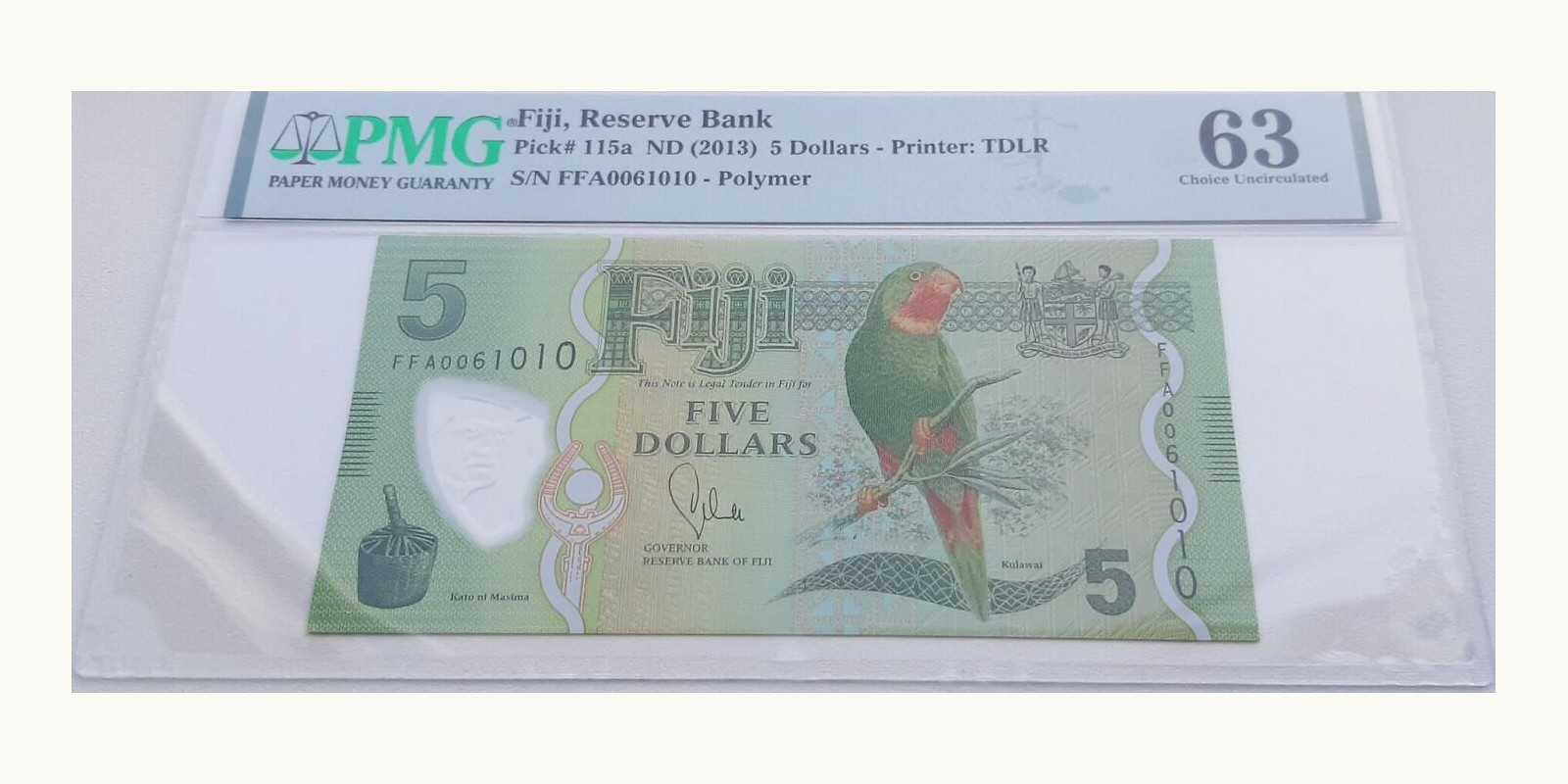 5 dollars Фиджи 2013 — Оборотная сторона