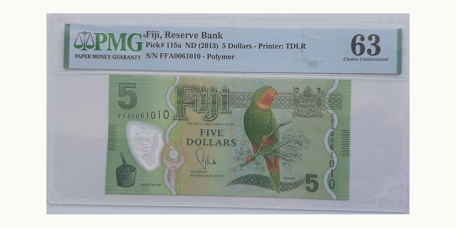 5 dollars Фиджи 2013 — Лицевая сторона