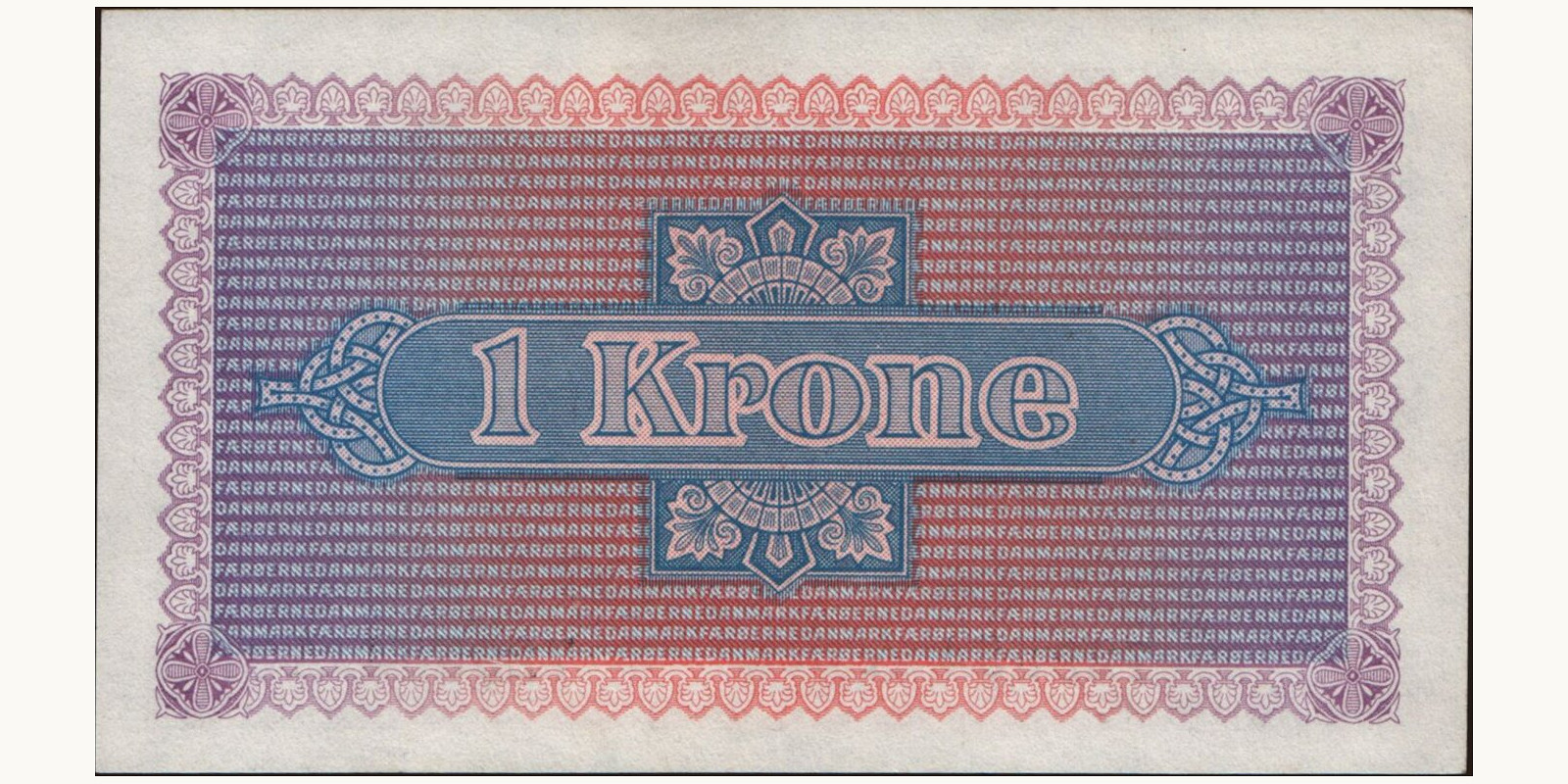 1 krone Faroe Islands 1940 — Back side