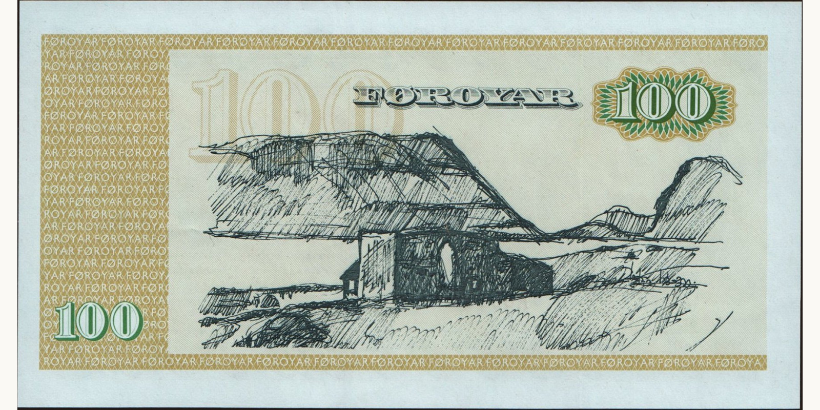 100 kronur Фарерские о-ва 1990 — Оборотная сторона