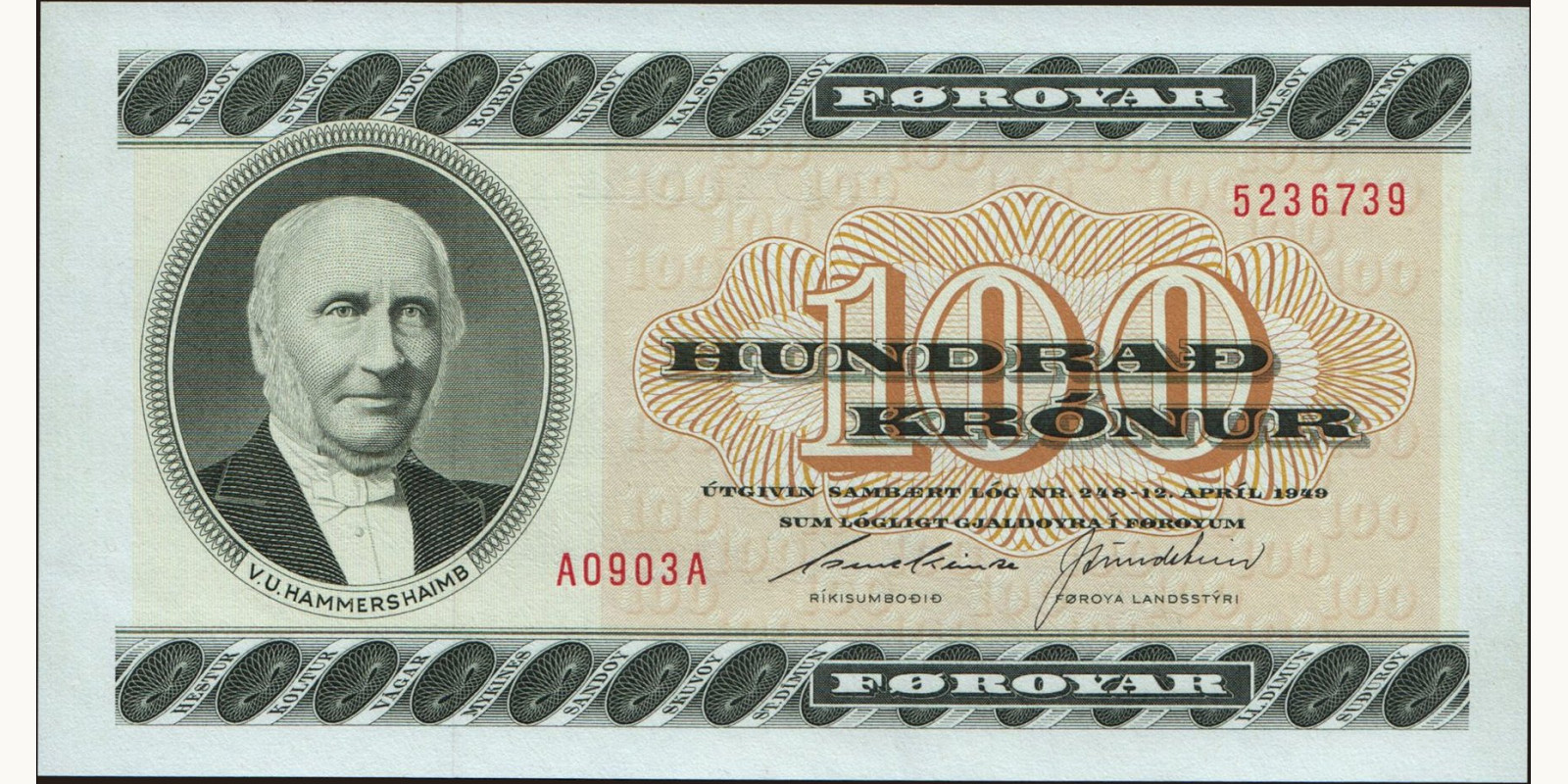 100 kronur 1990