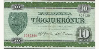 10 kronur 1974