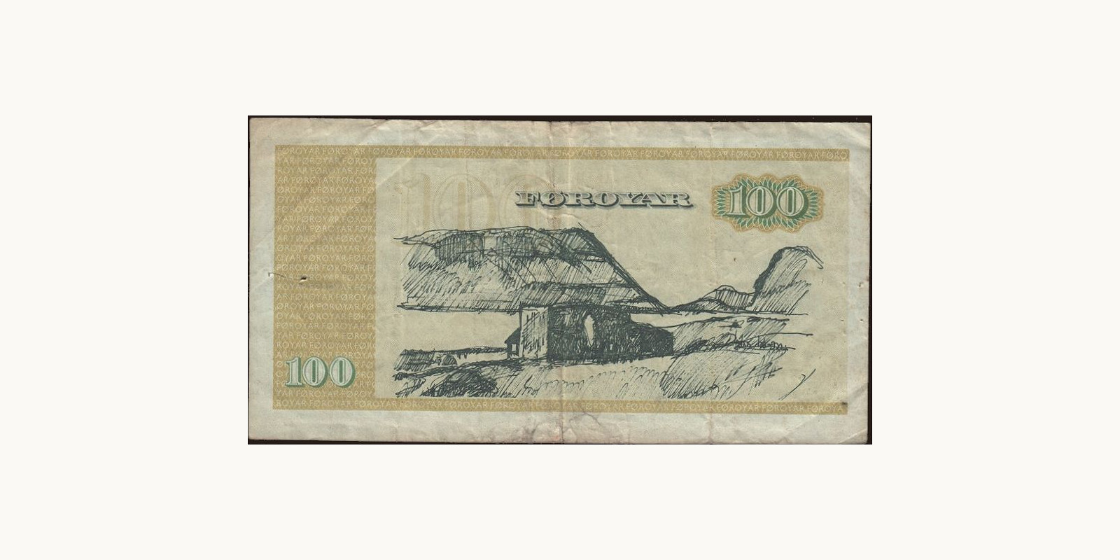 100 kronur Фарерские о-ва 1978 — Оборотная сторона