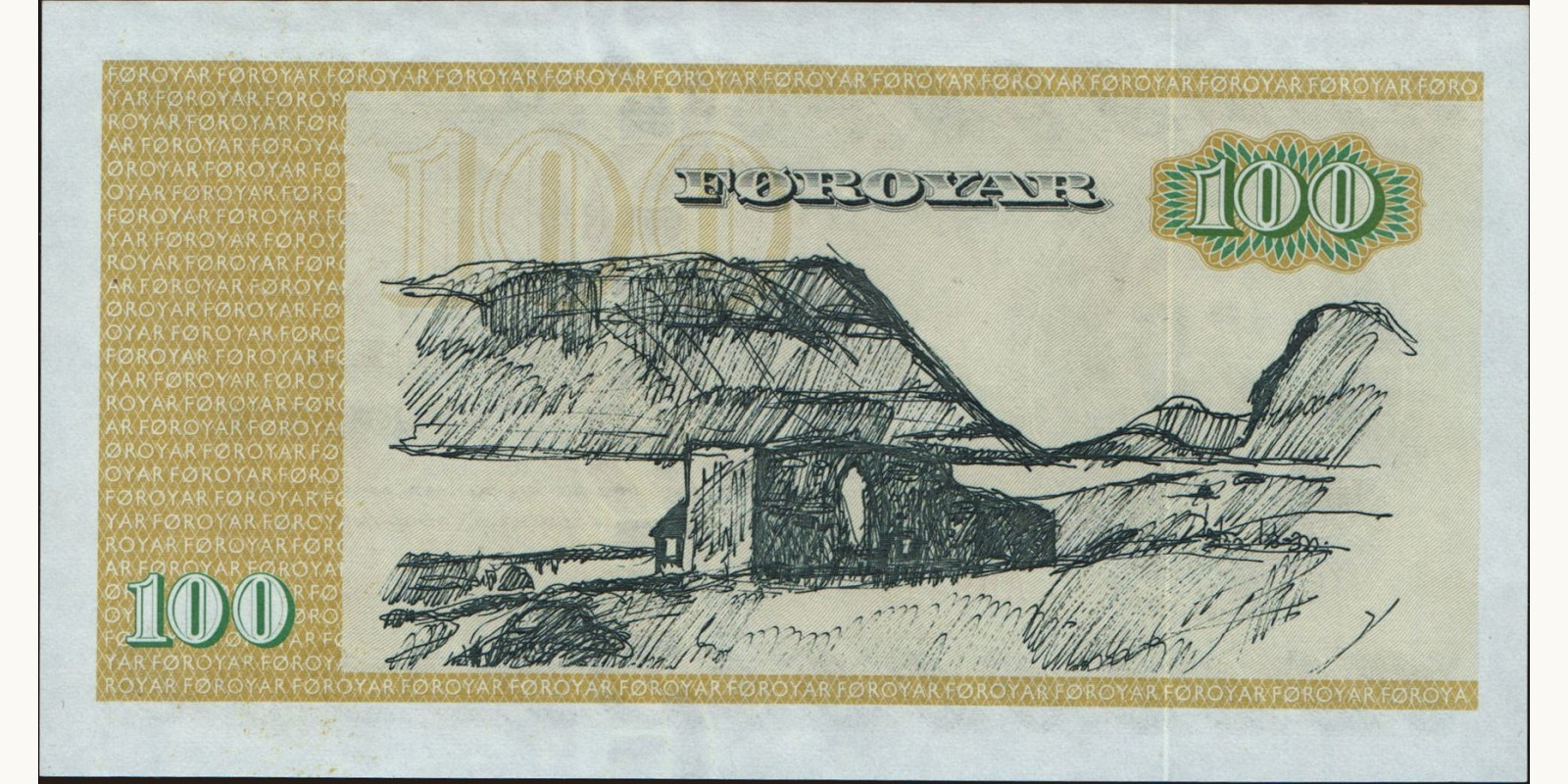 100 kronur Фарерские о-ва 1994 — Оборотная сторона