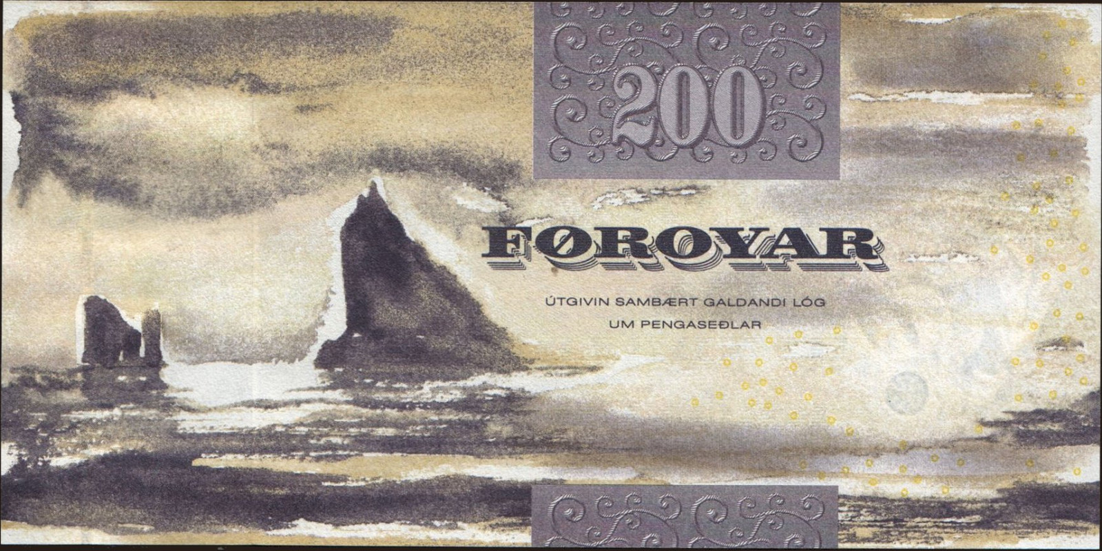 200 kronur Фарерские о-ва 2003 — Оборотная сторона