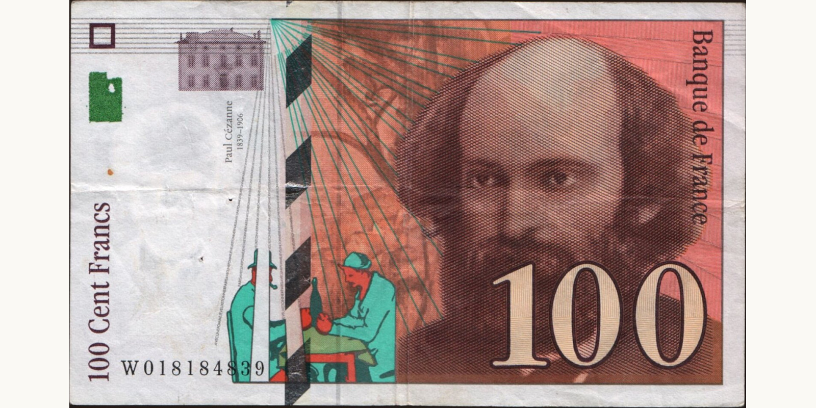 100 franc France 1997 — Front side