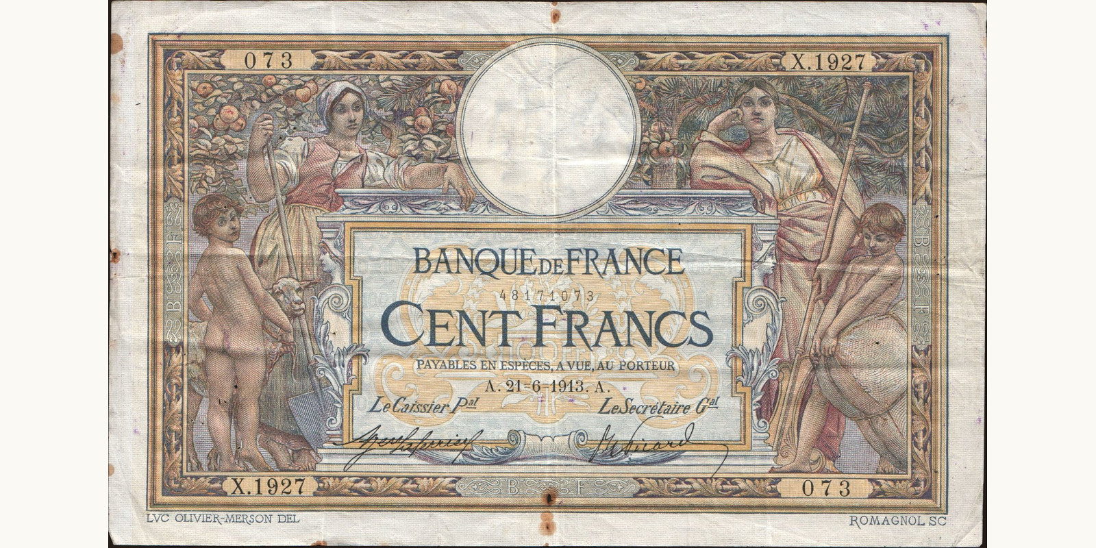 100 franc 1913