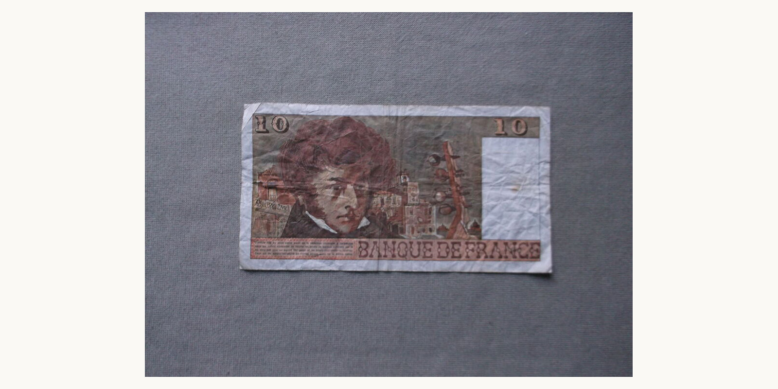 10 franc France 1978 — Back side