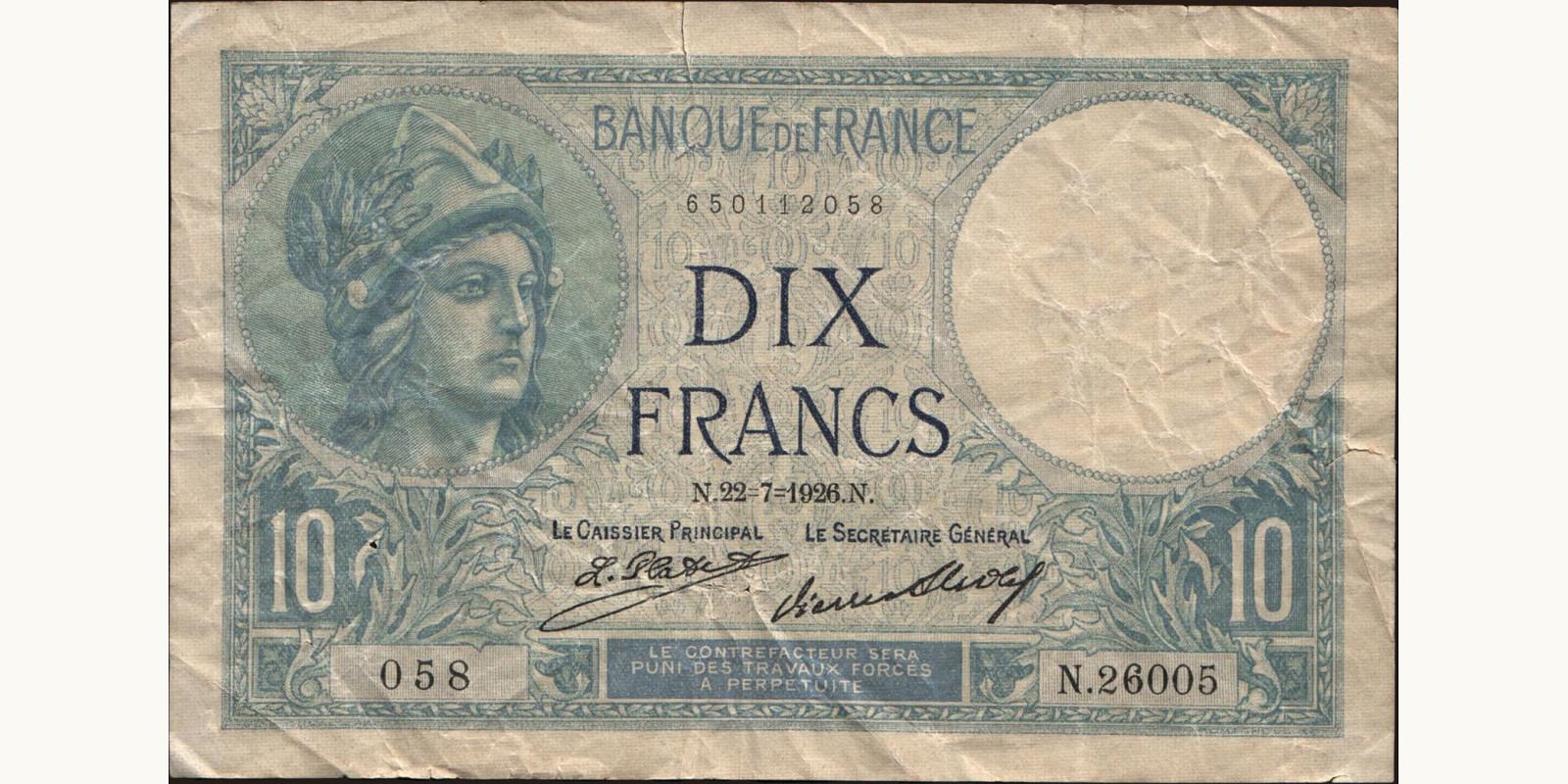 10 franc 1926