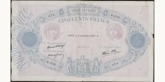 500 francs 1937