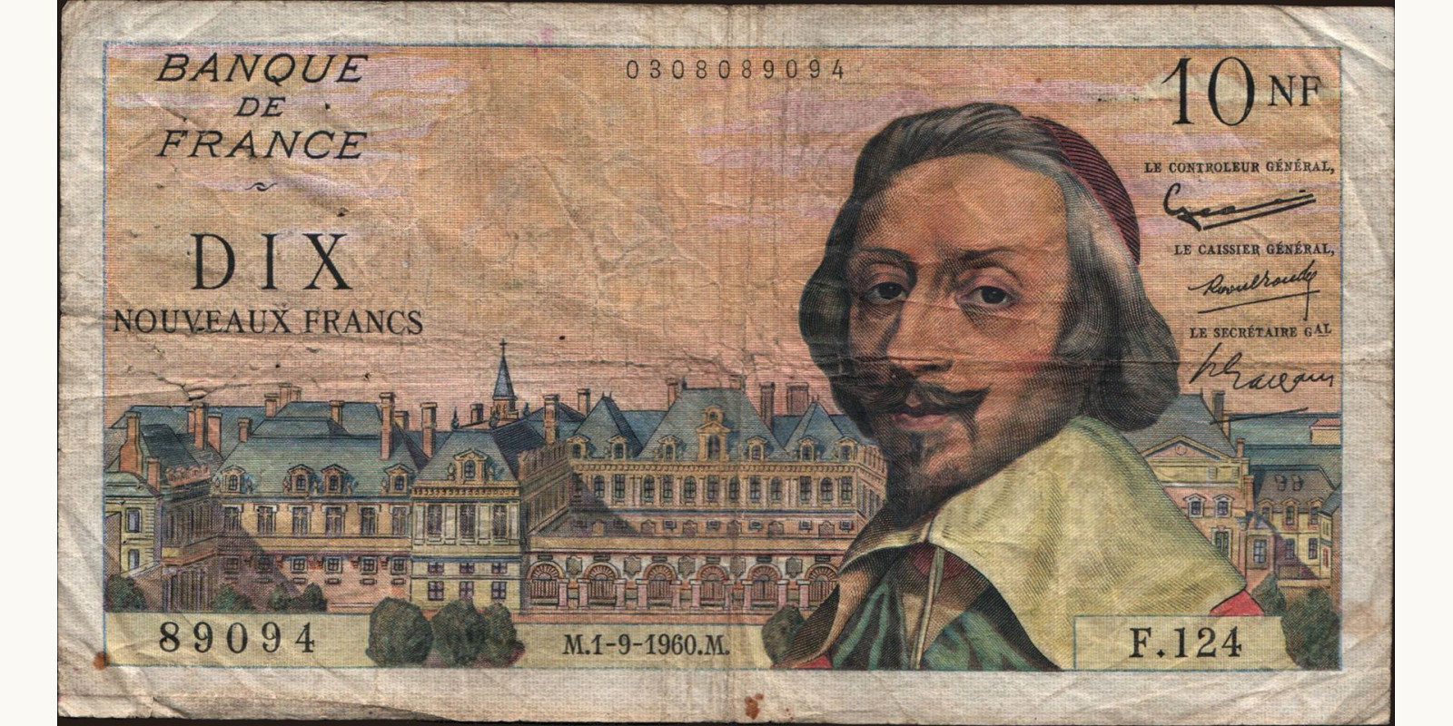 10 franc France 1960 — Front side