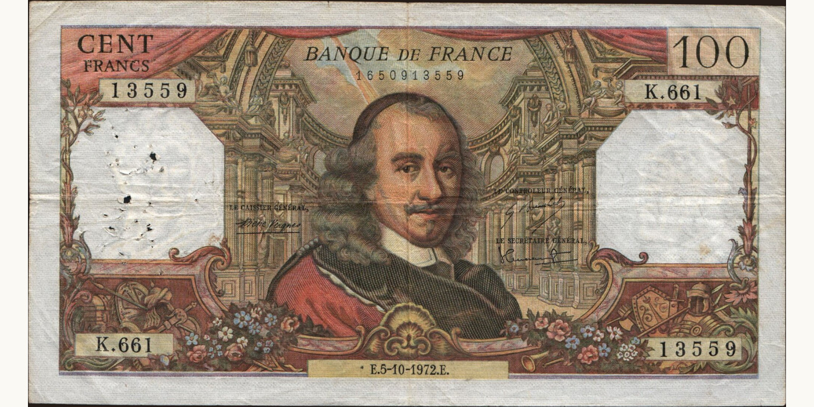 100 franc France 1972 — Front side