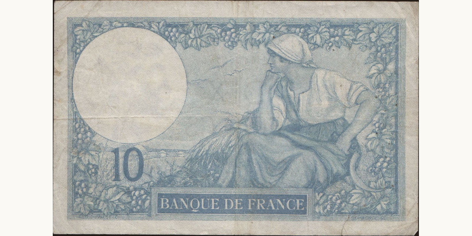 10 franc Франция 1927 — Оборотная сторона