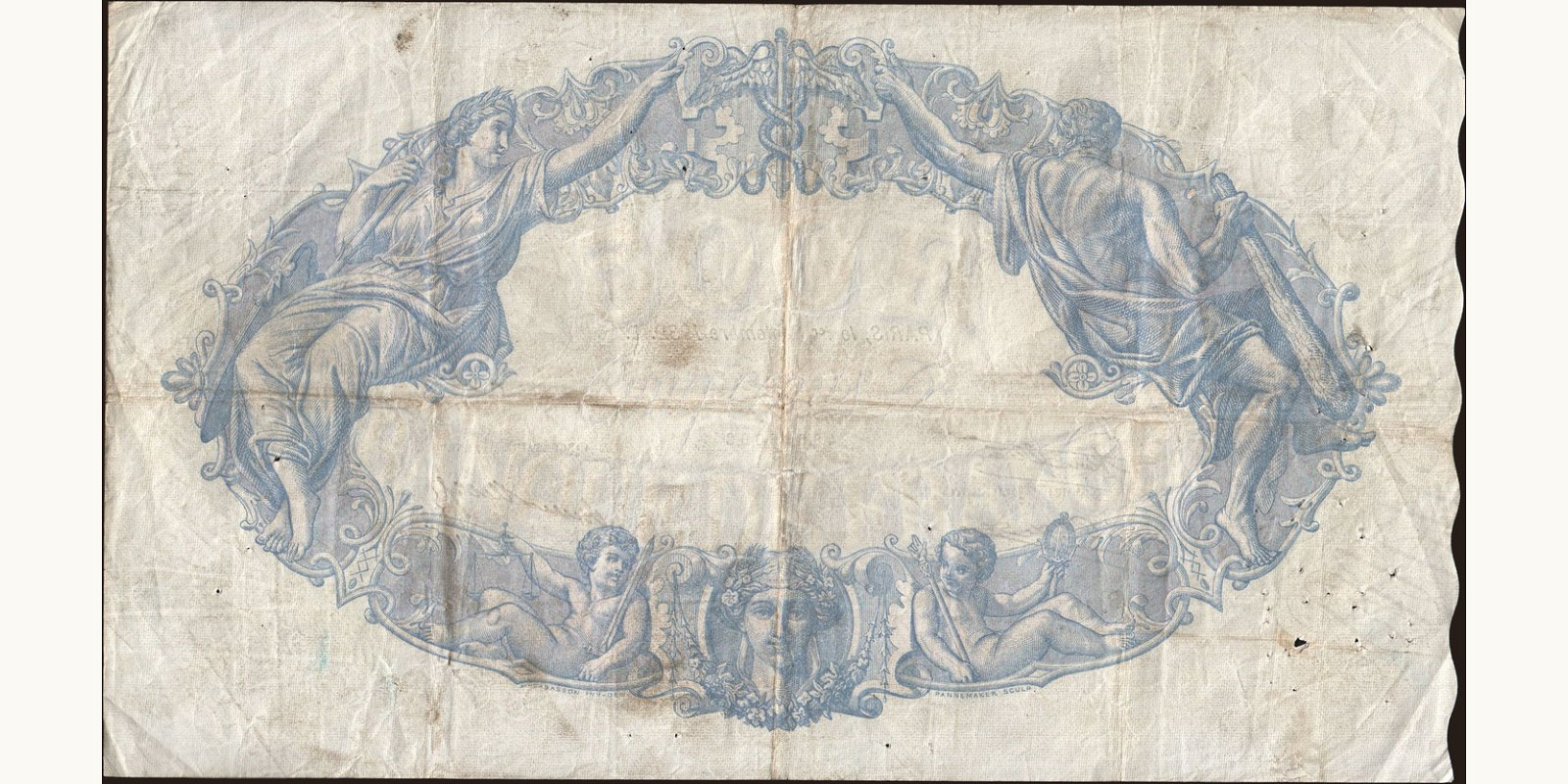 500 franc France 1932 — Back side