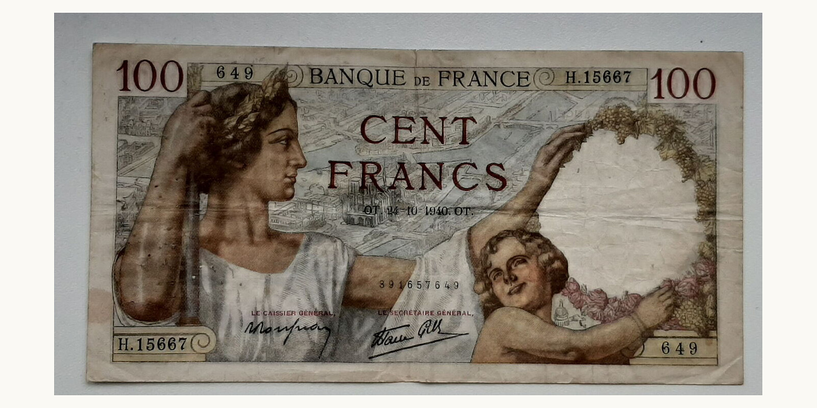 100 franc 1940