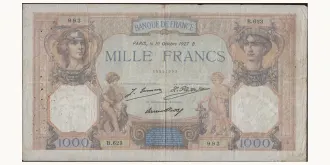1000 francs 1927