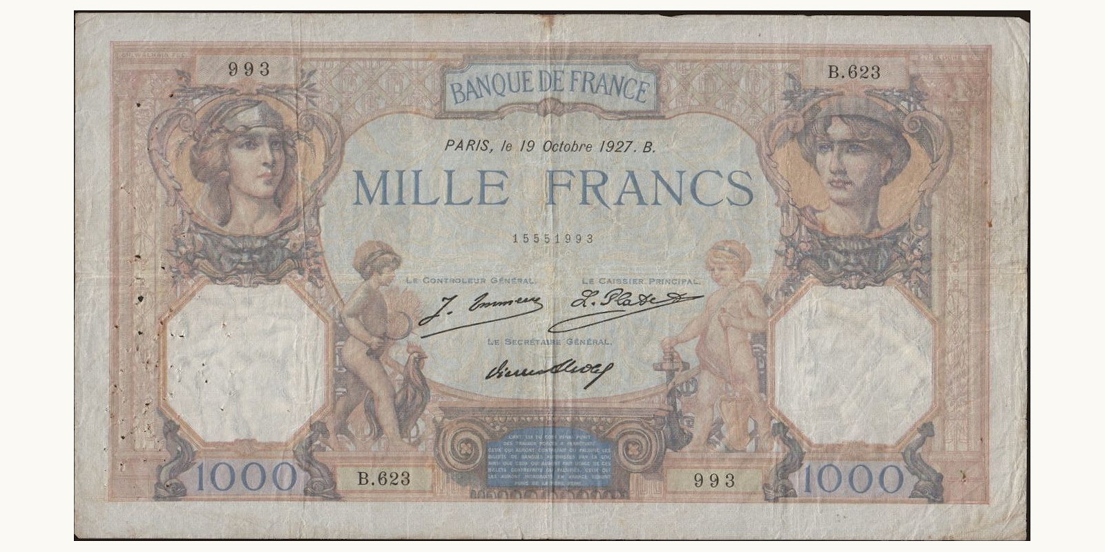 1000 franc 1927
