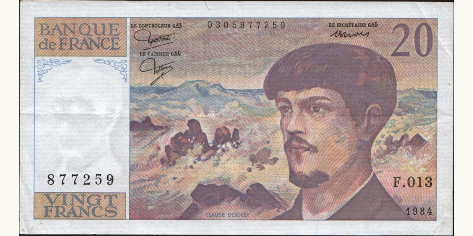 20 franc France 1984 — Front side