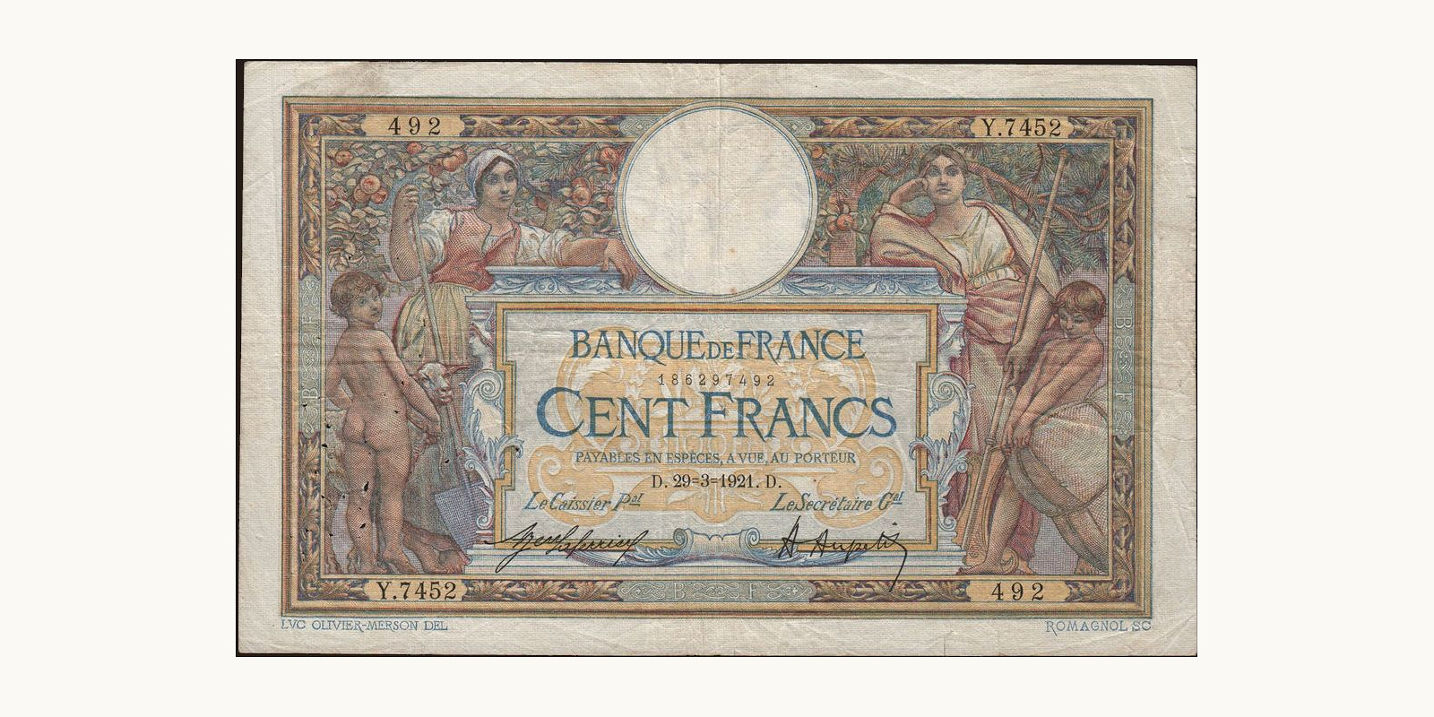 100 franc 1921