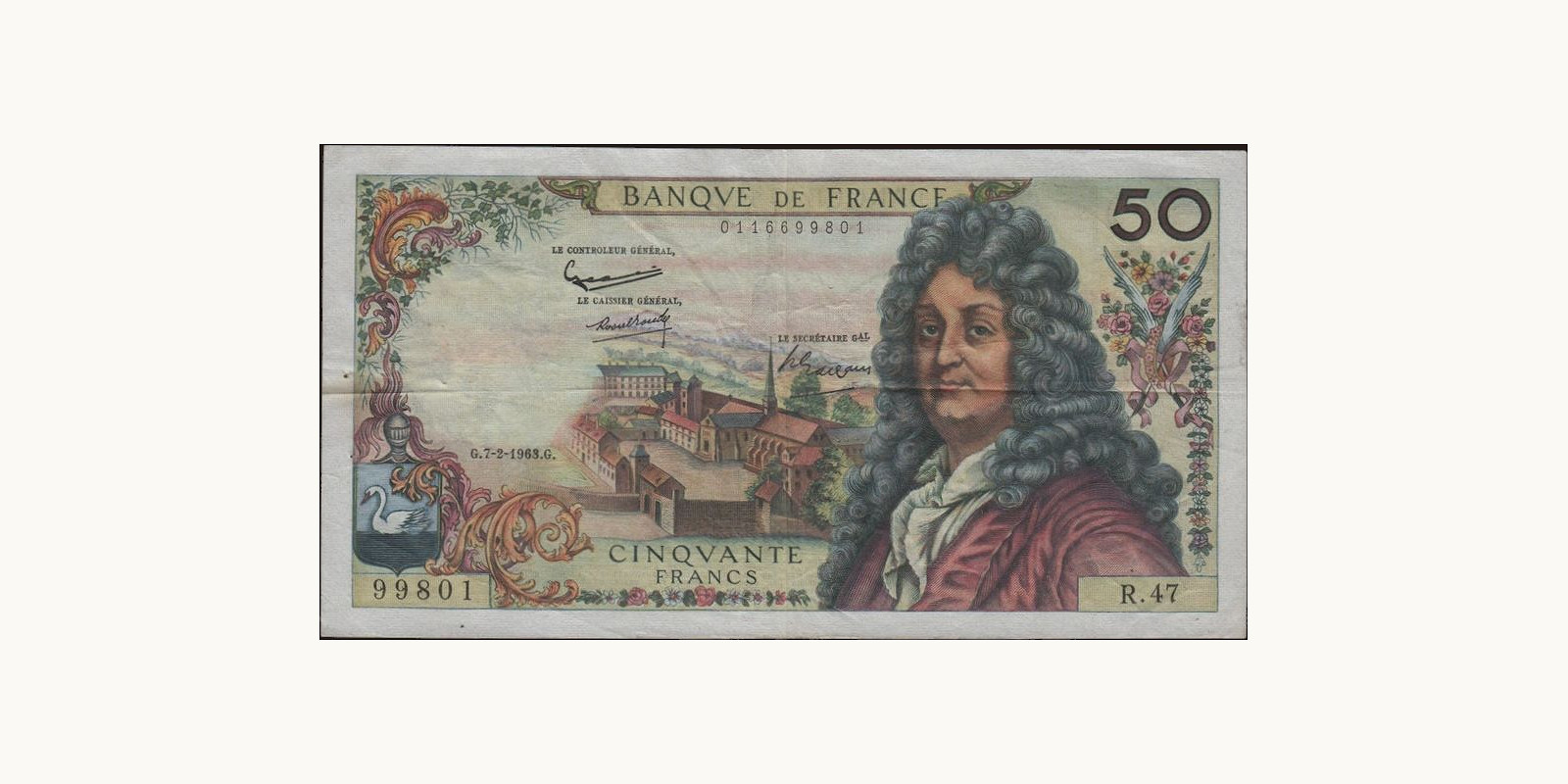 50 franc Франция 1963 — Лицевая сторона