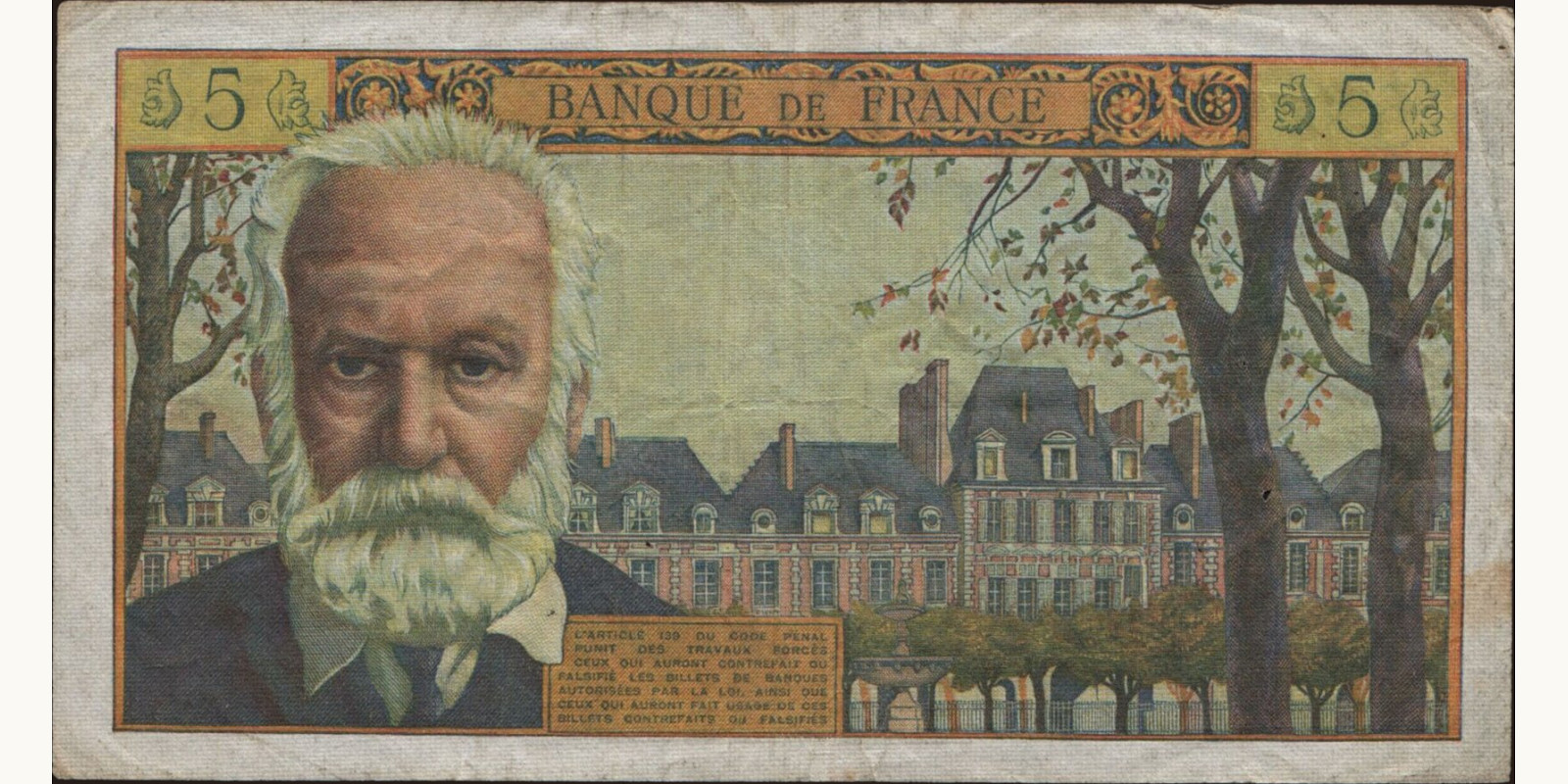 5 franc France 1963 — Back side