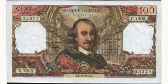 100 francs 1976
