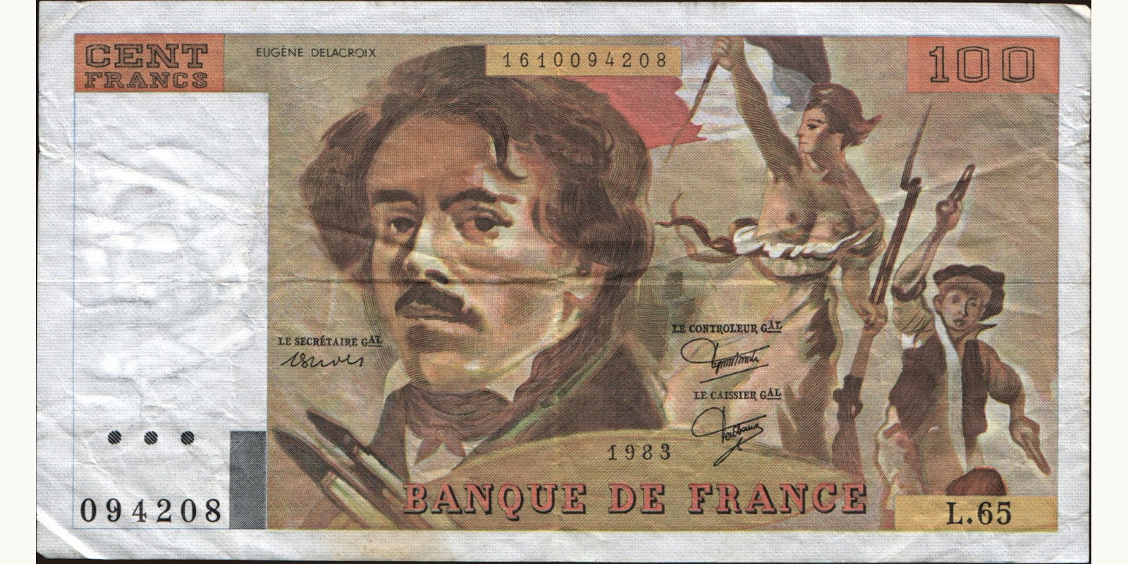 100 franc Франция 1983 — Лицевая сторона