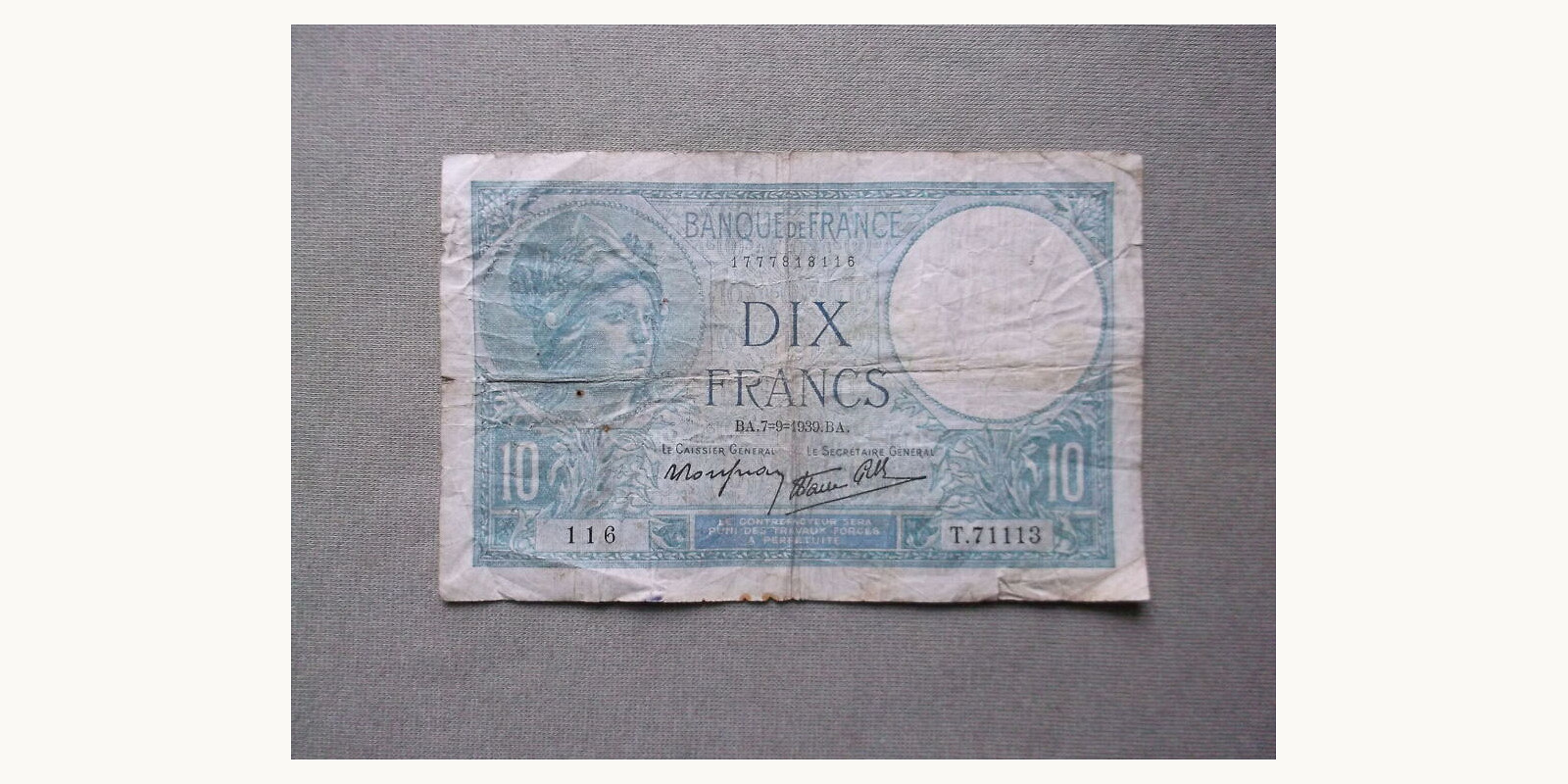 10 franc 1939
