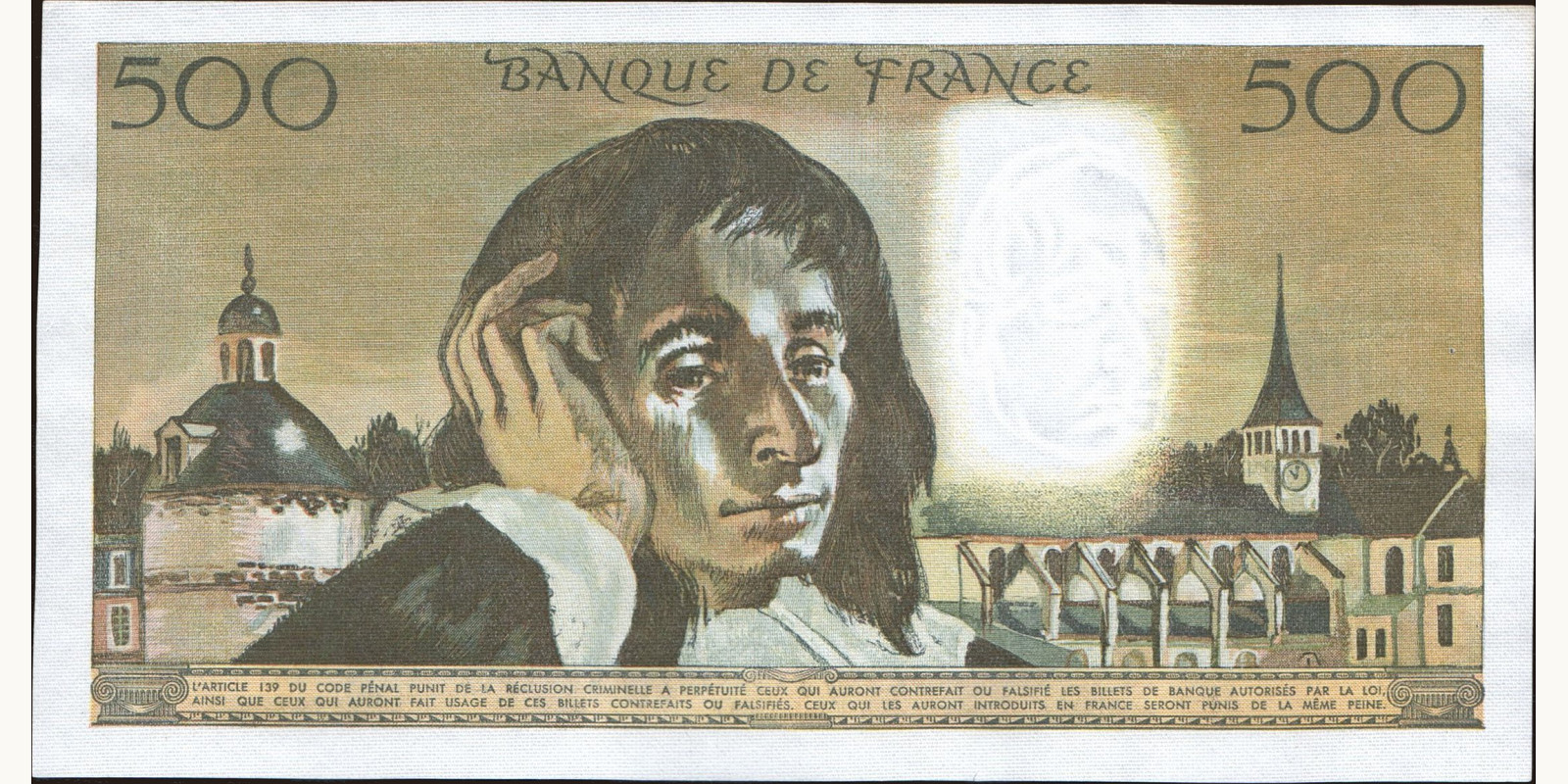 500 franc Франция 1969 — Оборотная сторона