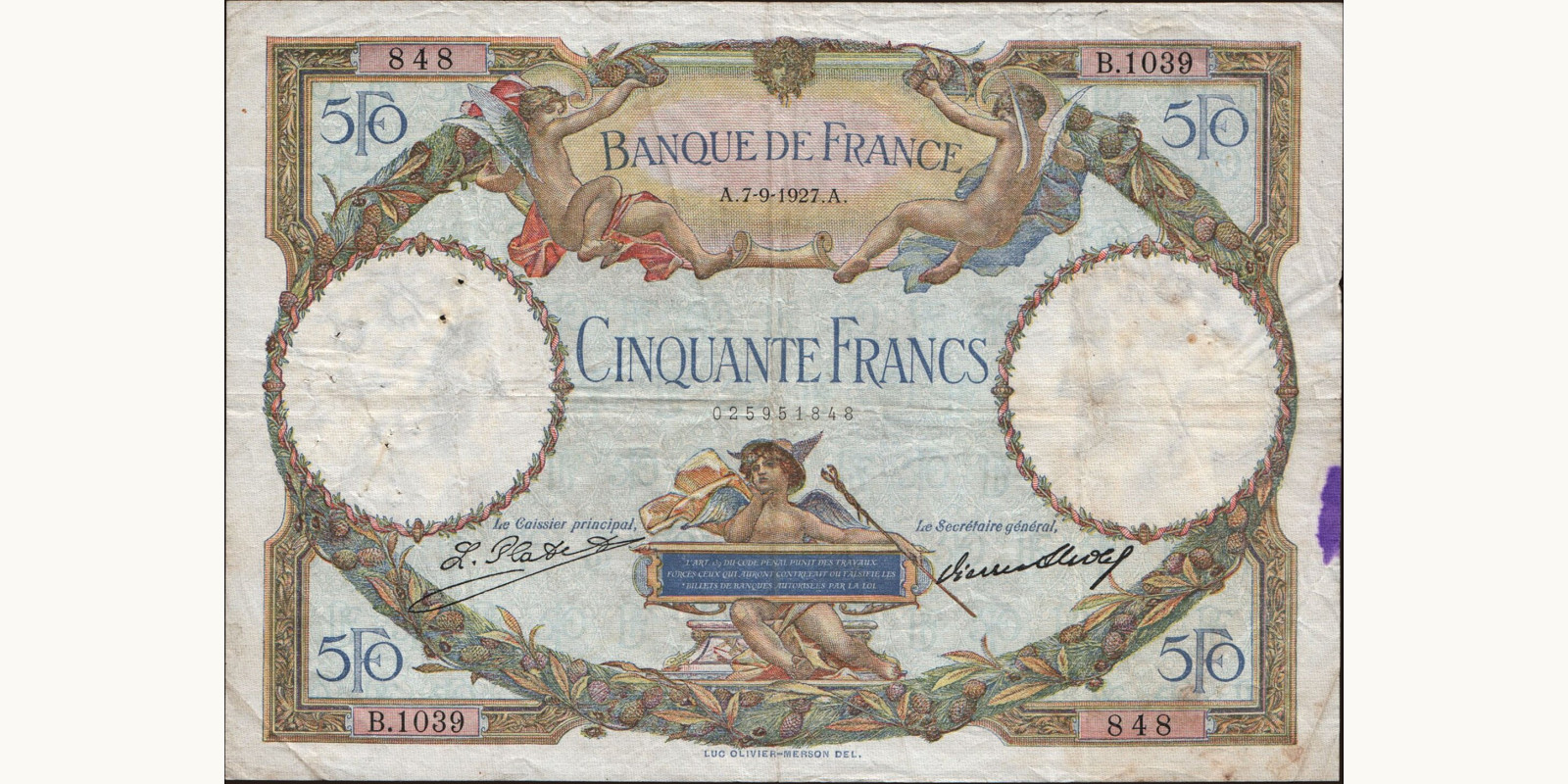 50 franc 1927