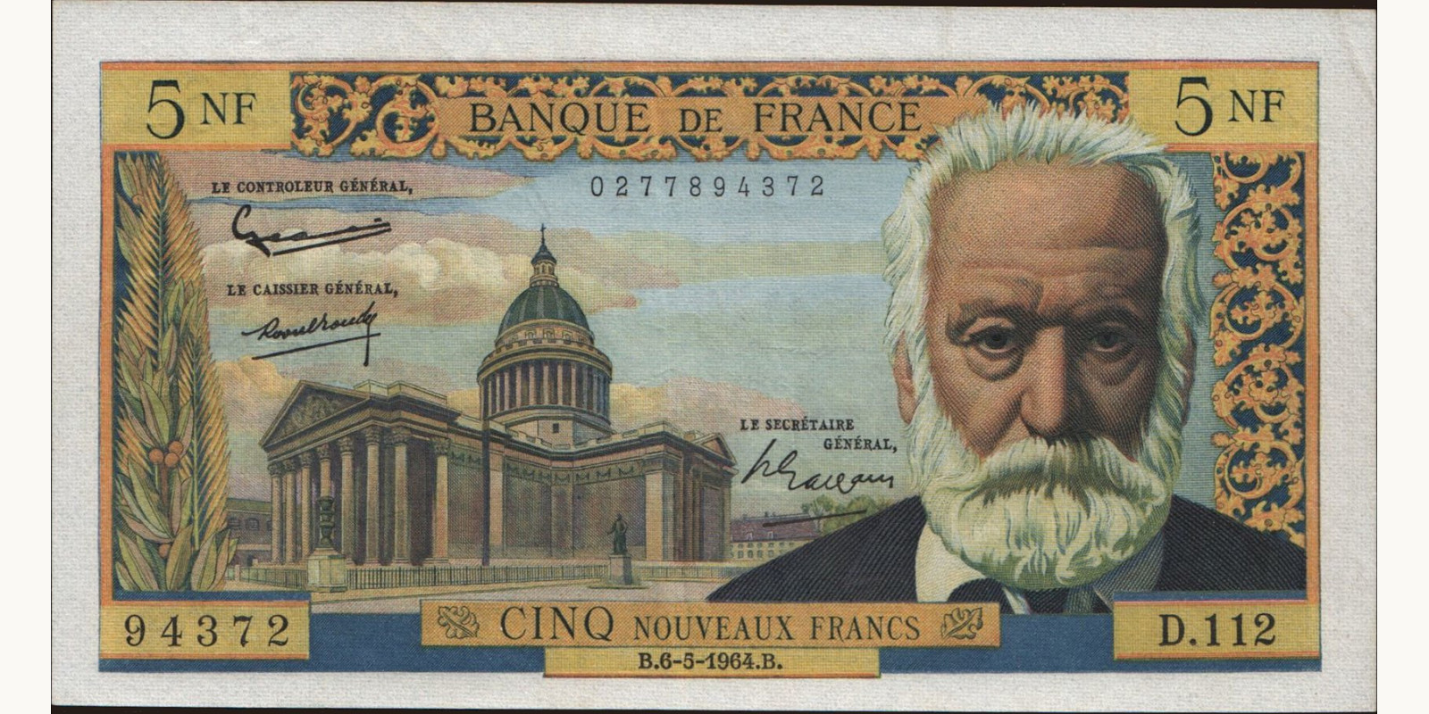 5 franc Франция 1964 — Лицевая сторона