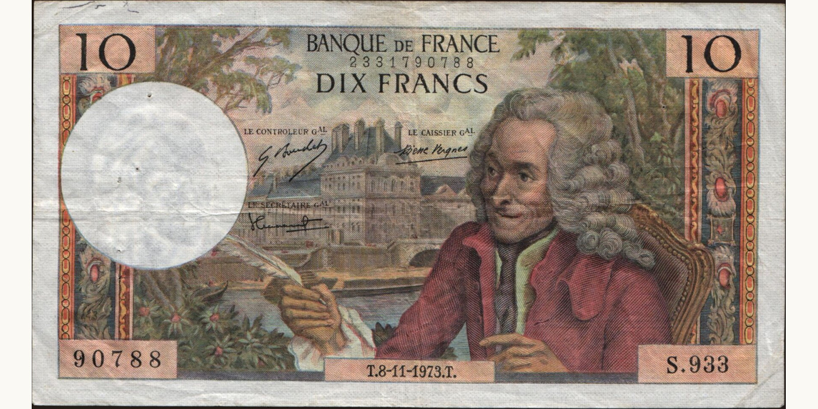 10 franc Франция 1973 — Лицевая сторона
