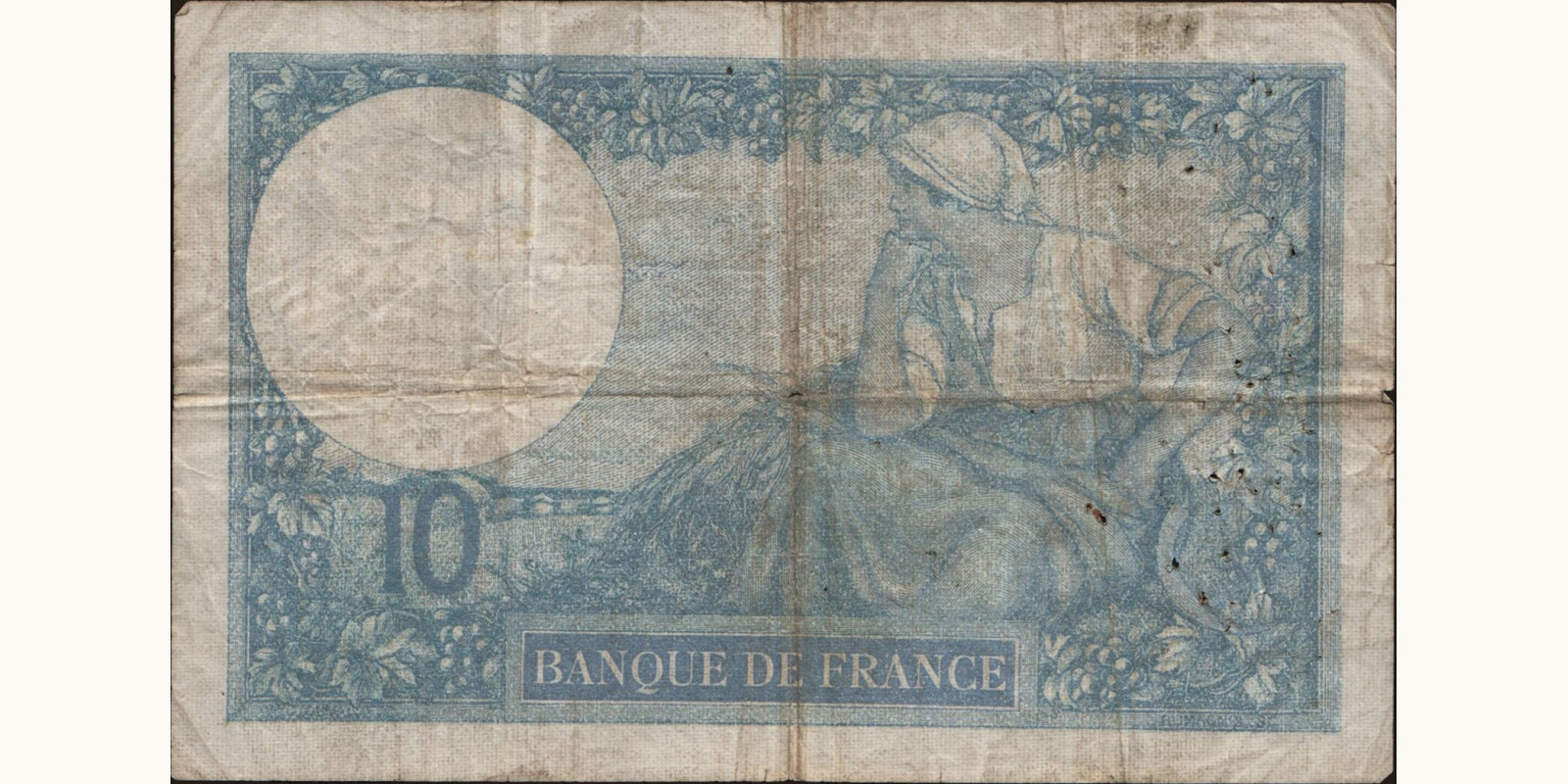 10 franc Франция 1918 — Оборотная сторона