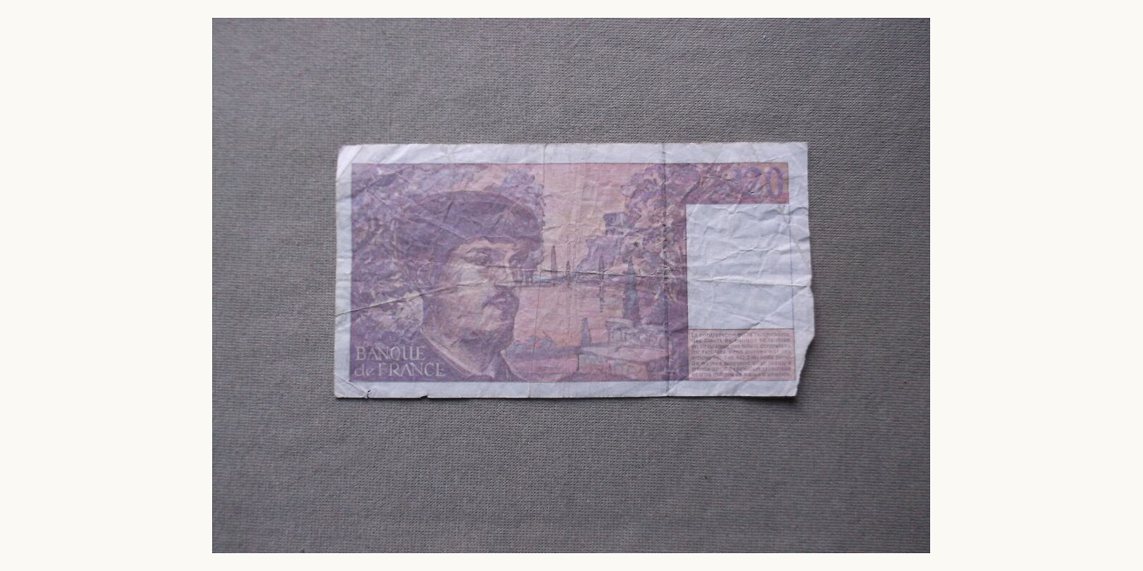 20 franc France 1995 — Back side