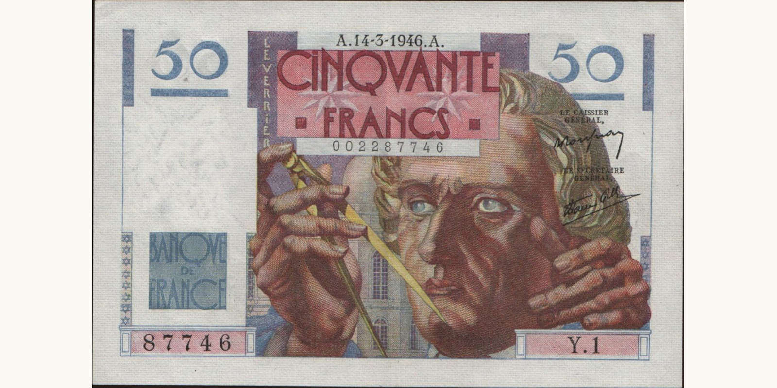 50 franc France 1946 — Front side