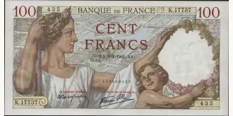 100 francs 1941